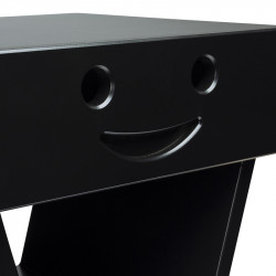 Zoom table de chevet sourire pour enfant, couleur noir