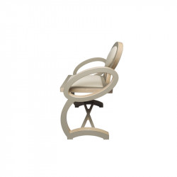Profil chaise NOELA en bois design, couleur taupe/beige