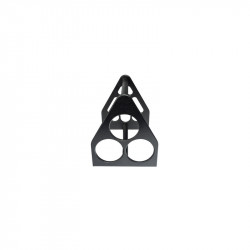 Porte bouteilles "triangle", couleur noir, capacité de 3 bouteilles