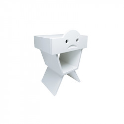 Profil table de chevet TRISTAN pour enfant, couleur blanc