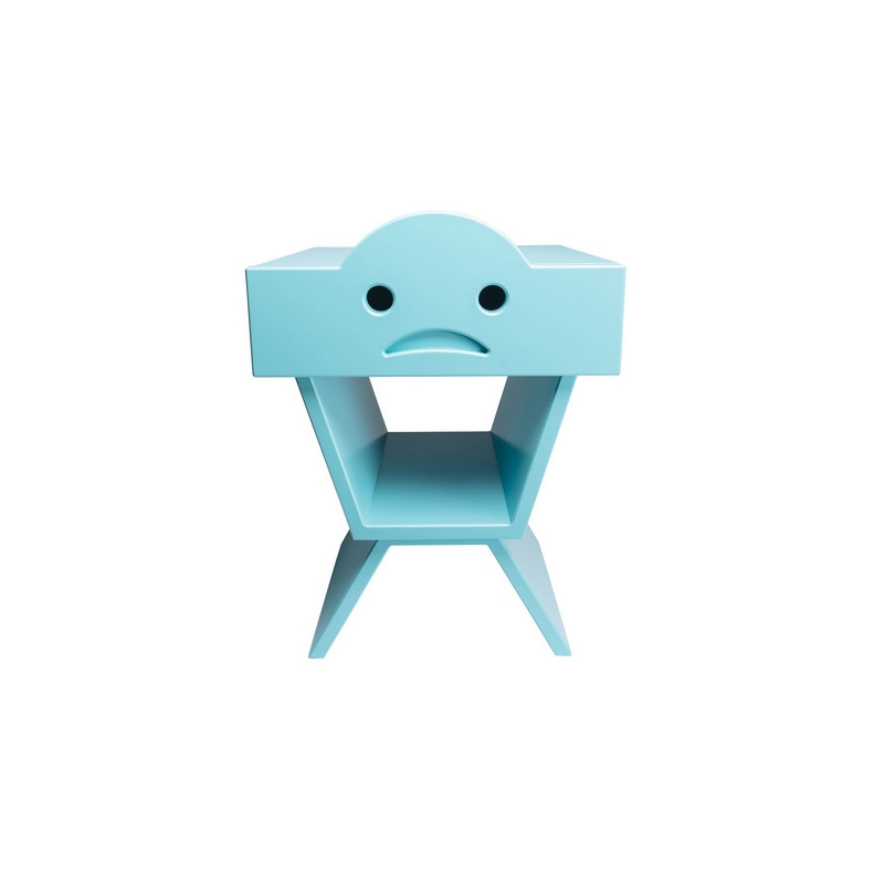 Table de chevet TRISTAN pour enfant, couleur cyan