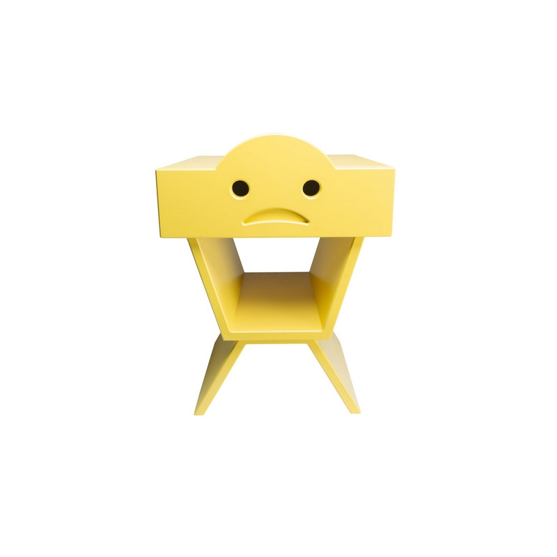 Table de chevet TRISTAN pour enfant, couleur jaune