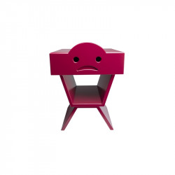 Table de chevet TRISTAN pour enfant, couleur bordeau