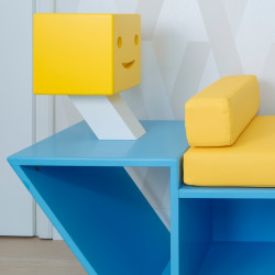 Banquette originale "tout en un" pour chambre enfant ou salle de jeux