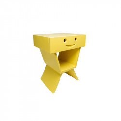 Table de chevet sourire pour enfant, couleur jaune