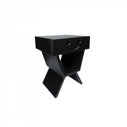 Profil table de chevet sourire pour enfant, couleur noir