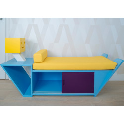 Banquette originale "tout en un" pour chambre enfant ou salle de jeux