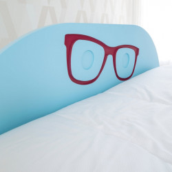 Lit d'enfant ou ado au design tendance et original, couleur cyan