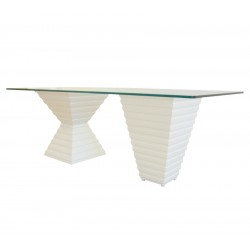 Table en verre, grand plateau 210cmx100cm