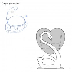 Croquis d'intention berceau original et unique pour bébé