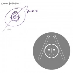 Croquis d'intention table basse en métal originale et design pour extérieur ou intérieur