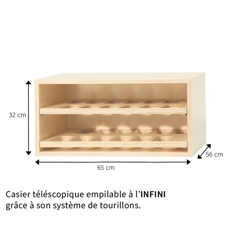 Casier à bouteilles de vin en bois