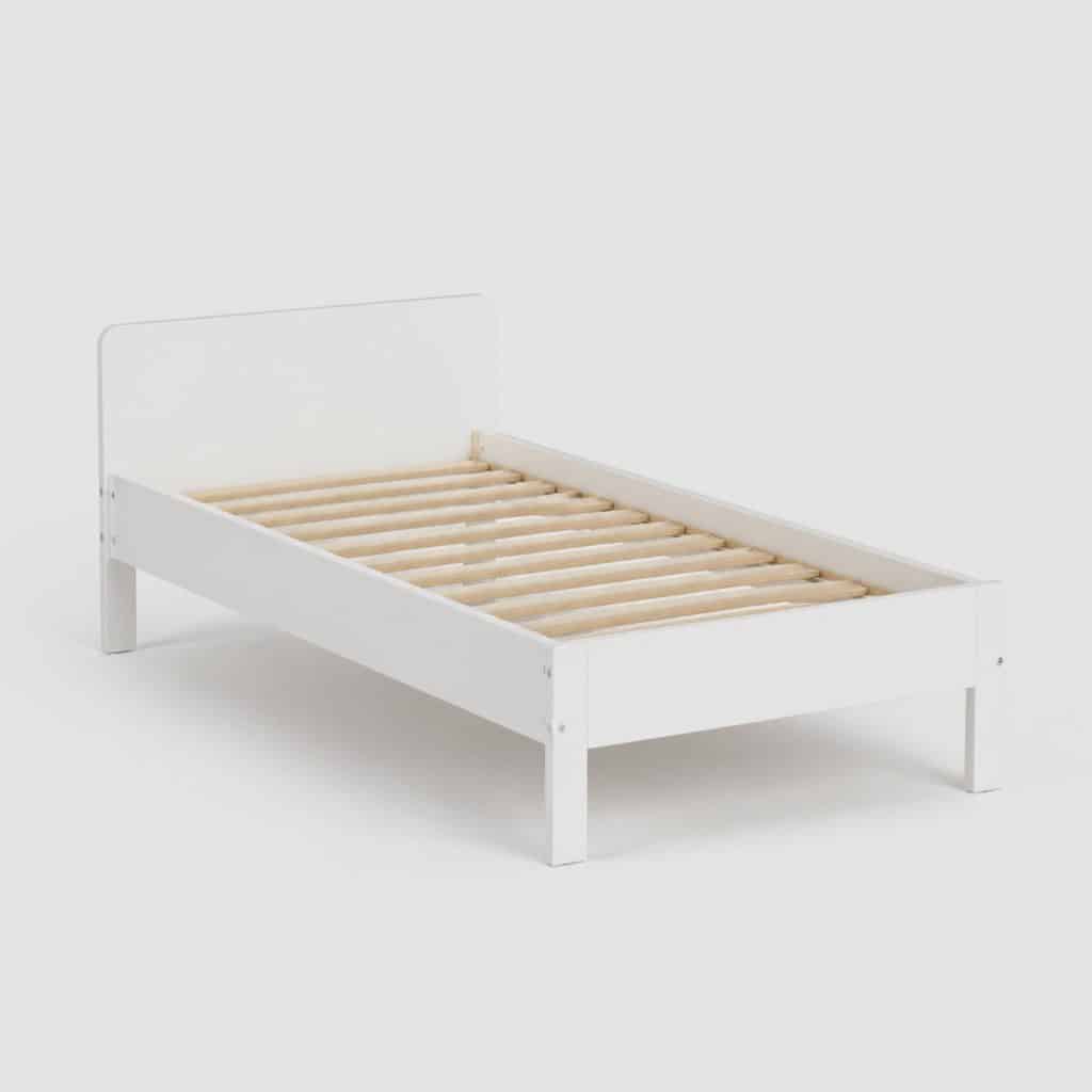 Lit enfant compact blanc au couchage 70 x 140 cm