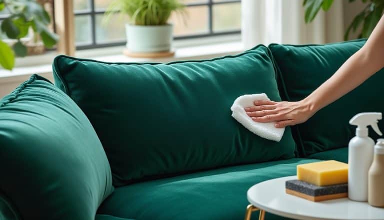 découvrez comment nettoyer un canapé en velours sans l’abîmer : produits à éviter, gestes adaptés et test préalable sur une zone discrète.