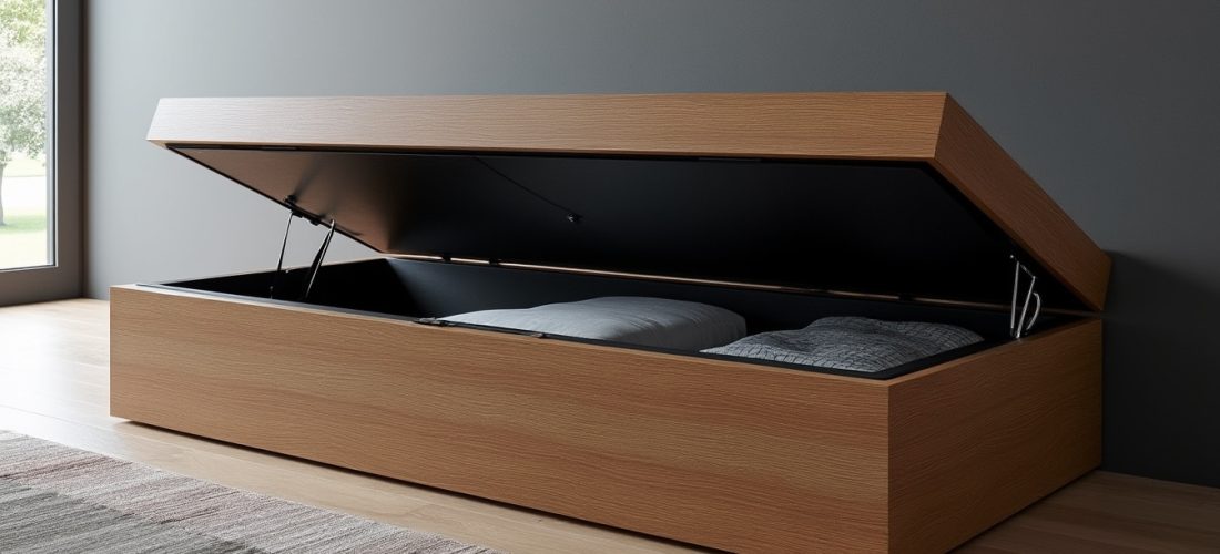 découvrez nos coffres de rangement sous l'assise offrant un volume réel généreux et un accès facile pour optimiser votre espace.