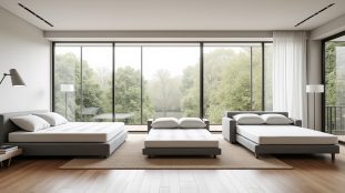 découvrez comment la largeur du couchage (120, 140 ou 160 cm) influence l'agencement et le confort de votre salon avec un canapé convertible.