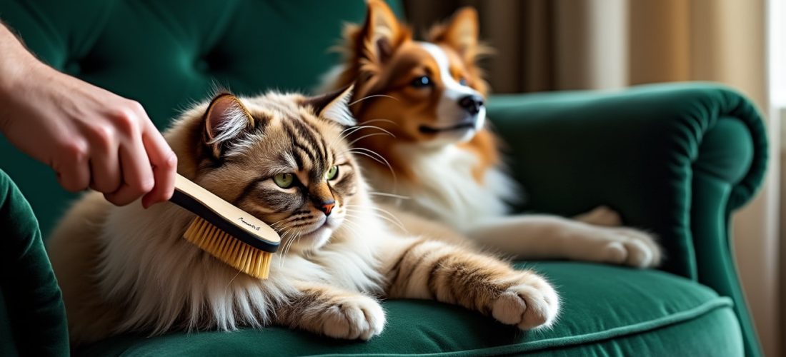 velours et animaux : conseils pour protéger vos tissus des griffes et des poils, et choisir les bons gestes de brossage pour votre compagnon.